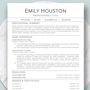Plantilla de CV profesional 2025 en formato MS Word / Carta de presentación y referencias / Plantilla de CV profesional y moderna con descarga digital instantánea