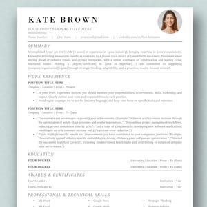 Professional 2026 Resume Template MS Word | Cover Letter & References | Professional and Modern CV Template with instant Digital Download
