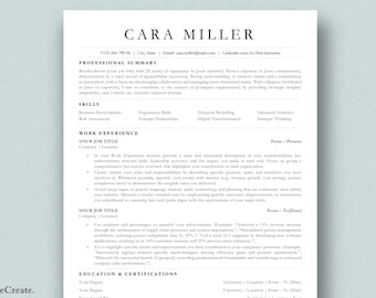 Professional 2026 Resume Template MS Word | Cover Letter & References | Professional and Modern CV Template with instant Digital Download