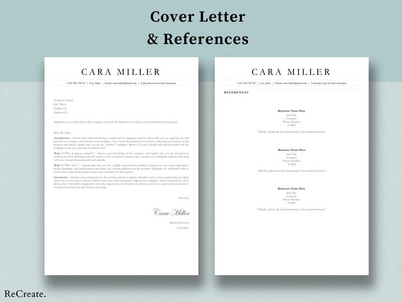 Professional 2026 Resume Template MS Word | Cover Letter & References ...