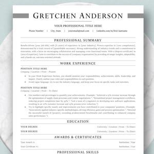 Professionell CV-mall 2026 i MS Word | Personligt brev och referenser | Professionell och modern CV-mall med omedelbar digital nedladdning