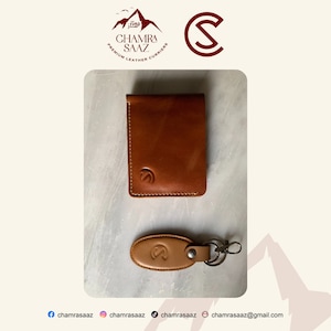 Cartera de cuero de grano completo para hombre, cartera de cuero plegable, regalo para papá, regalo para el día del padre, regalo de aniversario para él, regalo para padrinos de boda, llavero gratis