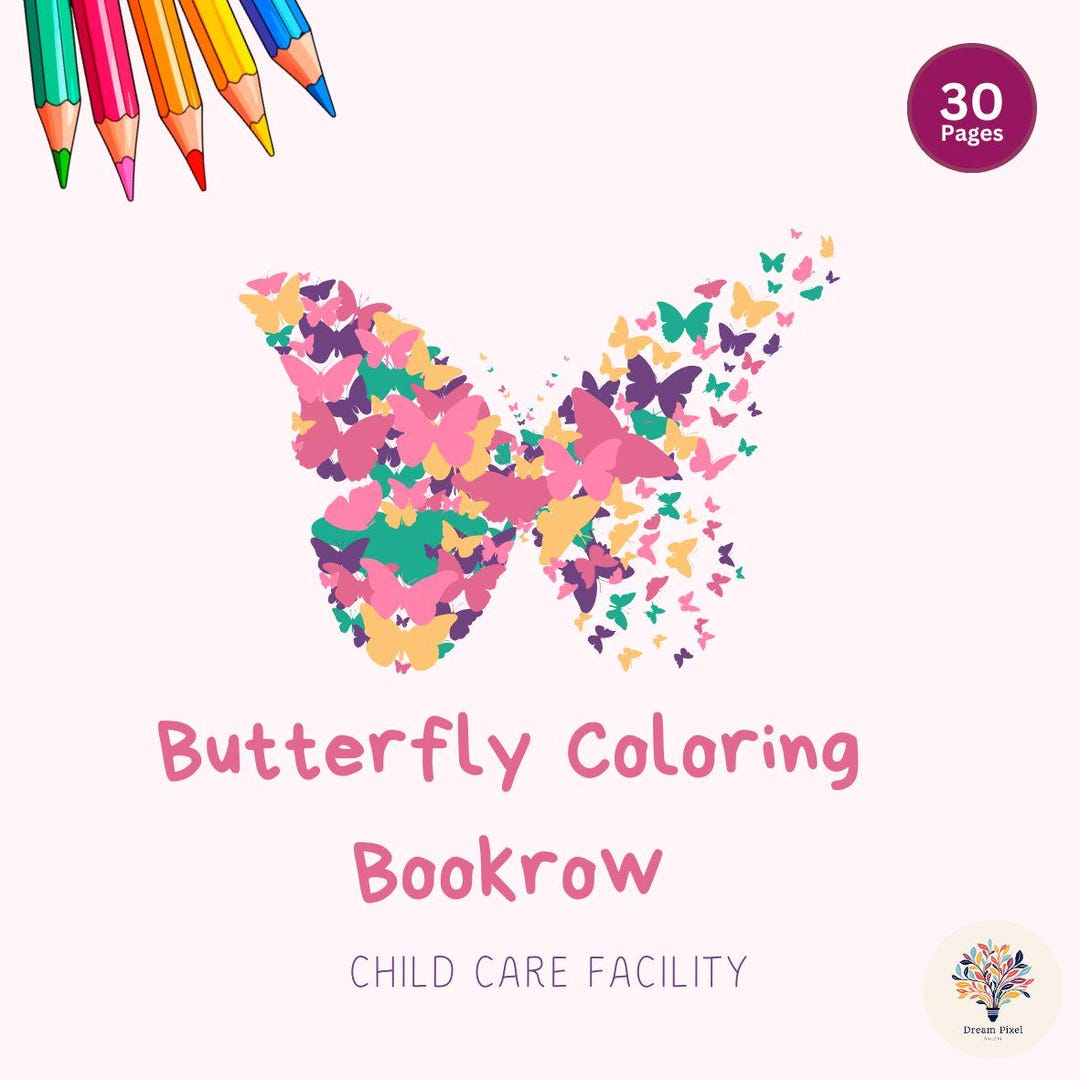 30-page Butterfly Coloring Book | Printable PDF | Beautiful Butterfly ...