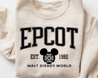 Sudadera Epcot Est 1982, Sudadera Epcot, Camiseta Walt Disney World, Camiseta Epcot con cabeza de Mickey, Camiseta para viaje familiar a Disney