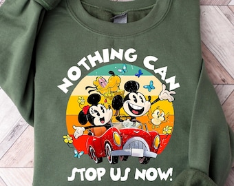 Disney Mickey & Minnie's Runaway Railway Nothing Can Stop Us Now Sweatshirt, WDW Magic Kingdom Disneyland Family Vacation Holiday Gift