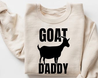 Sudadera "Papá Cabra", regalo divertido para el Día del Padre, camiseta gráfica "Papá Cabra", camiseta para amantes de los animales de granja para hombres.
