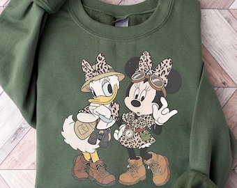 Minnie Daisy Safari Leopard Shirt, Animal Kingdom Leopard Besties Tee, Lets Get Wild WDW Matching Family Trip 2026