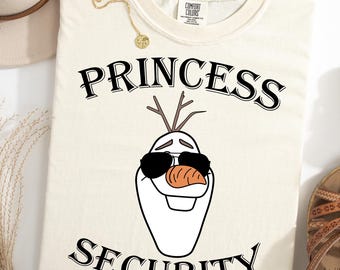 Camisetas de Olaf de la Princesa de Comfort Colors®, camiseta humorística inspirada en Olaf, camiseta de princesas Disney, camisetas para papá primerizo, camisetas familiares de Disneyland