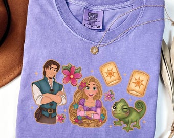 Comfort Colors® Retro Rapunzel Shirt, Princess Tee, Disney Princess Vacation Shirt, Magic Kingdom Trip Shirt