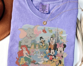 Comfort Colors® Retro 90s Walt Disney World Shirt, Retro Mickey And Friends Magic Kingdom Tee, Disney Family Vacation Trip 2026 Shirt