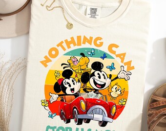 Comfort Colors® Disney Mickey & Minnie's Runaway Railway Nothing Can Stop Us Now Shirt, WDW Magic Kingdom Disneyland Family Vacation Gift