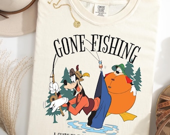 Camiseta Comfort Colors® de Goofy y Max: El elenco perfecto, camiseta de pesca de Disney: La película de Goofy, guía para pescar al estilo Goofy, regalo para el Día del Padre.