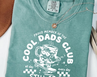 Comfort Colors® Dads Club Shirt, Retro Skater Style Fatherhood Tee, Dad Shirt