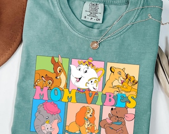 Camiseta retro de mamá Disney Comfort Colors®: Duquesa, Perdita, Sra. Potts, Helen Parr, Sra. Jumbo, camiseta para mamá Disney, mamá Disneyland