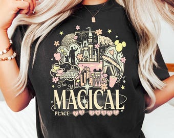 Sudadera retro "El lugar más mágico de la Tierra", sudadera de Mickey de Disneyworld, camiseta de Disney, camiseta de vacaciones de Disney para el viaje de 2026.