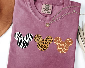 Camiseta Comfort Colors® Disney Animal Safari Kingdom, Camiseta Disney Mickey, Camiseta Mickey Head Cheetah, Camiseta Disney Family Vacation