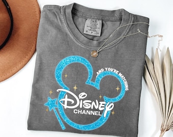 Camiseta a juego Comfort Colors® Retro Disney Channel Games Logo Classic Squad, camiseta Disney Mickey Gaming, camiseta del equipo Channel Games