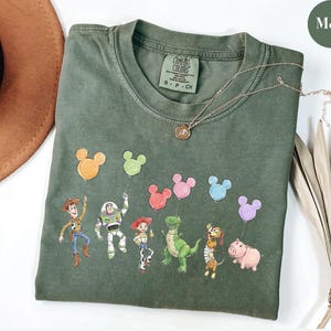 Comfort Colors® Disney Toy Story Balloons Shirt,Toy Story Disney Family Tee,Disney World Toy Story Tee, Toy Story Characters Tee,Disney Gift image 2