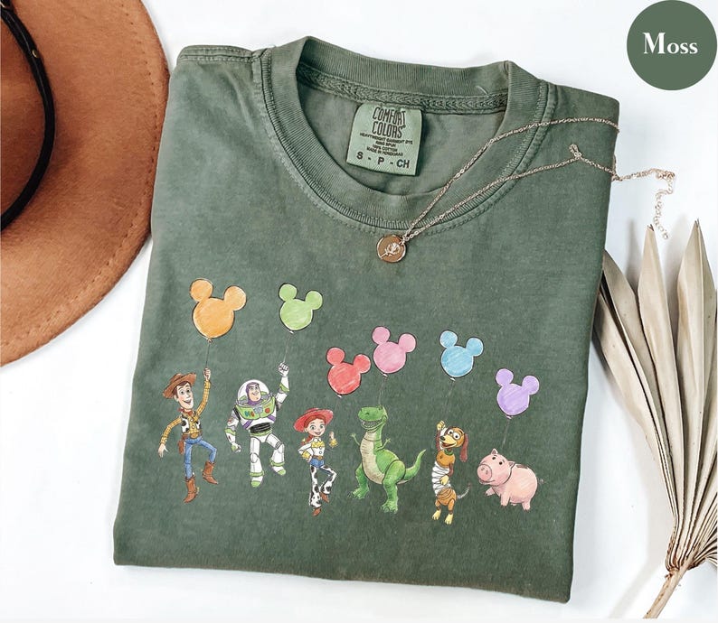 Comfort Colors® Disney Toy Story Balloons Shirt,Toy Story Disney Family Tee,Disney World Toy Story Tee, Toy Story Characters Tee,Disney Gift image 2