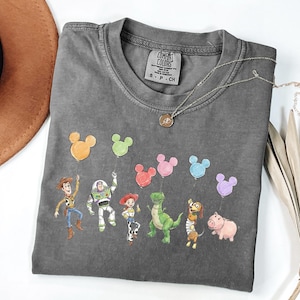 Comfort Colors® Disney Toy Story Balloons Shirt,Toy Story Disney Family Tee,Disney World Toy Story Tee, Toy Story Characters Tee,Disney Gift image 7