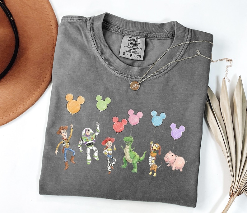 Comfort Colors® Disney Toy Story Balloons Shirt,Toy Story Disney Family Tee,Disney World Toy Story Tee, Toy Story Characters Tee,Disney Gift image 7