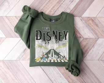 Camiseta de Disney Mickey y sus amigos cruzando la calle, camiseta retro de Mickey, camiseta de Disneyworld, camiseta retro de Goofy y Pluto