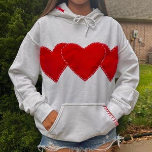 トップス Cotton lace heart sweatshirt Cotton Lace Heart Sweatshirt