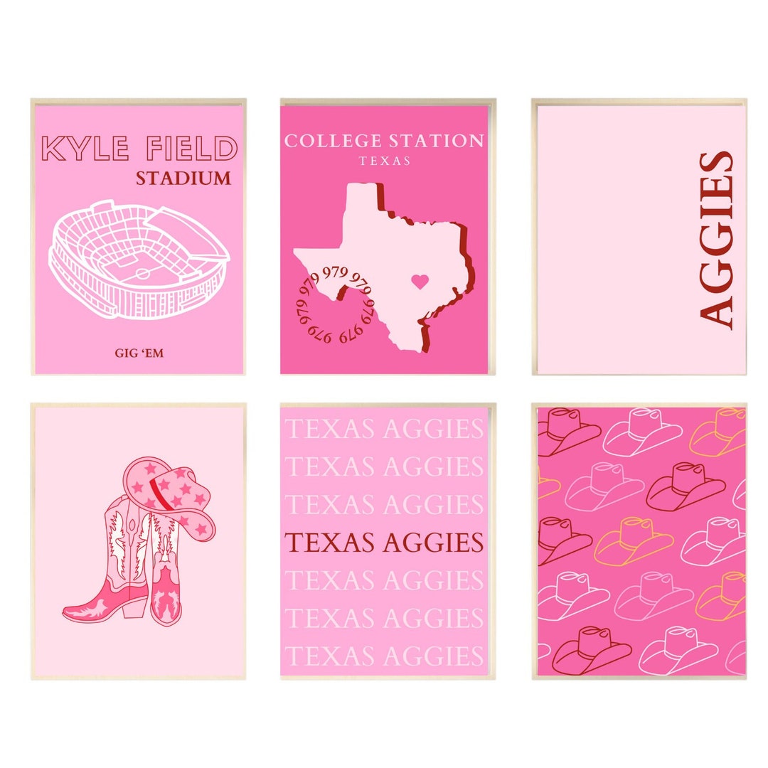 Texas A&M Aggies Wall Decor Posters for Dorms College Prints Decoration