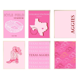 Texas A&M Aggies Wall Decor Posters for Dorms College Prints Decoration for Freshman Maroon Out College Statin Dorm Decor Blinn Dorm Decor