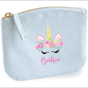 Personalised Unicorn Coin Purse Girl Stocking Filler Unicorn Gift for Her Name Canvas Coin Purse Unicorn Style Purse Christmas Gift Etsy Ireland