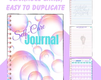 Druckbarer & Digitaler Self-Care Planer | Tagebuch zum Thema Selbstliebe | Arbeitsblätter | Stimmung Tracker | Mentales Check Ins | Notizen | Bekanntheit