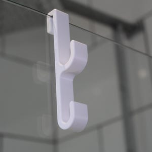 Double Shower Hook, Any Colour, Any Size, Easy Install Shower Hook, Bathroom Decor Hook, Bathroom Shower Hook, Bathroom Towel Hook