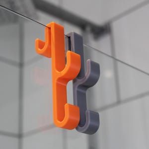 Triple Shower Hook, Any Colour, Any Size, Easy Install Shower Hook, Bathroom Decor Hook, Bathroom Shower Hook, Bathroom Towel Hook