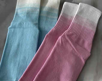 Ombre Pilates Socks, Non Slip Grip Socks