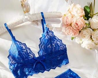 Ensemble de lingerie bleu