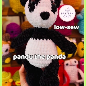 Panda Häkelmuster, Amigurumi Stofftier, Stofftier, anfängerfreundliches Plüsch Design