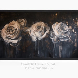 Frame TV Art, Samsung Frame TV Art, The Frame TV Art, Floral art, Abstract Flowers, Abstract Floral painting, Digital tv art, Print 191