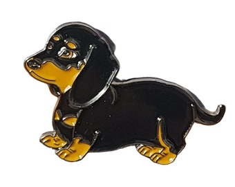 Dackel Hund Metall Emaille Pin Anstecker