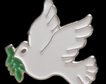 Peace Dove Bird Enamel Pin Badge