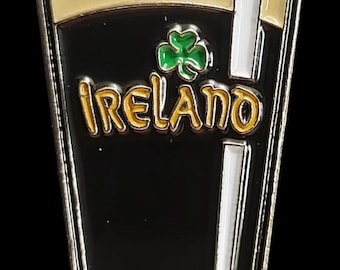 Ireland Irish Beer Stout Shamrock Enamel Pin Badge