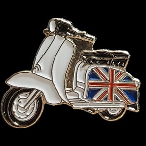 White Union Jack Enamel Pin Badge