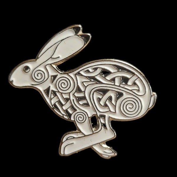 Celtic Hare Rabbit Enamel Pin Badge