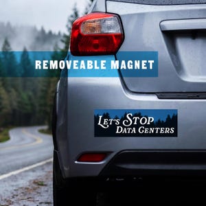 Stop Data Center Auto Magneet Anti AI Activist Bumper Protestboodschap Verzet Big Tech Oppositie Voertuig Geen Centers Serverfarm Verklaring