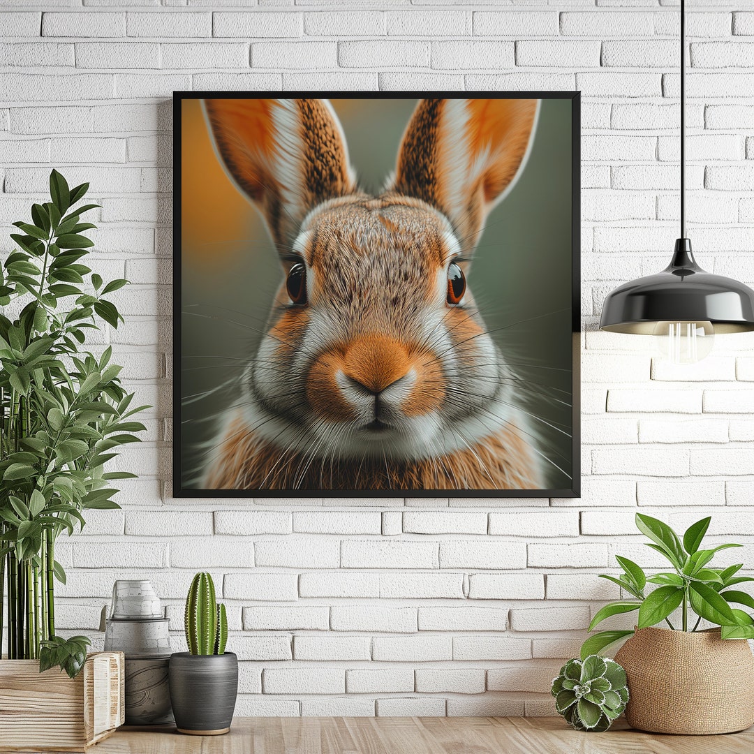 Chill Rabbit Portrait | PNW Wildlife Wall Art | Fine Art Print - Etsy