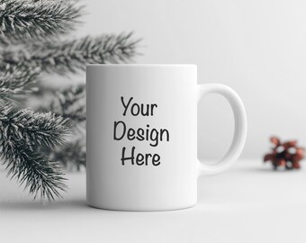 Christmas mug mockup Ceramic Mug Mockup Coffee Mug Mockup 11 oz Mug Mock up White Mug mock up Printify mug mockup Winter mug mockup JPG File
