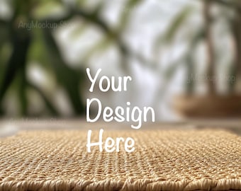 Background Mockups, Digital Background, Digital Backdrops, Background Stock Photo, Tabletops Mockups, Table Mockup, Woven Straw Mat Mockup