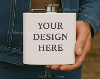 Maqueta de termo de acero inoxidable de 6 oz (impresión bajo demanda) (descarga digital)
