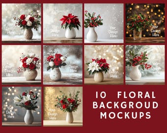 Background Mockup Bundle Digital Background Digital Backdrop Background Stock Photo Tabletop Mockup Table Mockup Christmas background Flower