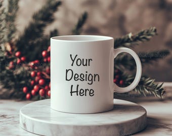 Christmas mug mockup Ceramic Mug Mockup Coffee Mug Mockup 11 oz Mug Mock up White Mug mock up Printify mug mockup Winter mug mockup JPG File