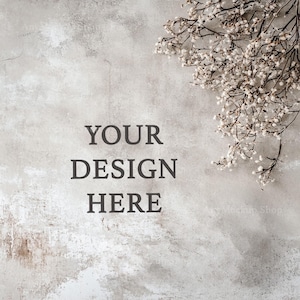 Background Mockup Photography | Neutral Themed MOCKUP | Plants Image | Digital Backdrop | FlatLay | Scene Maker | Scene Creator | Minimalist